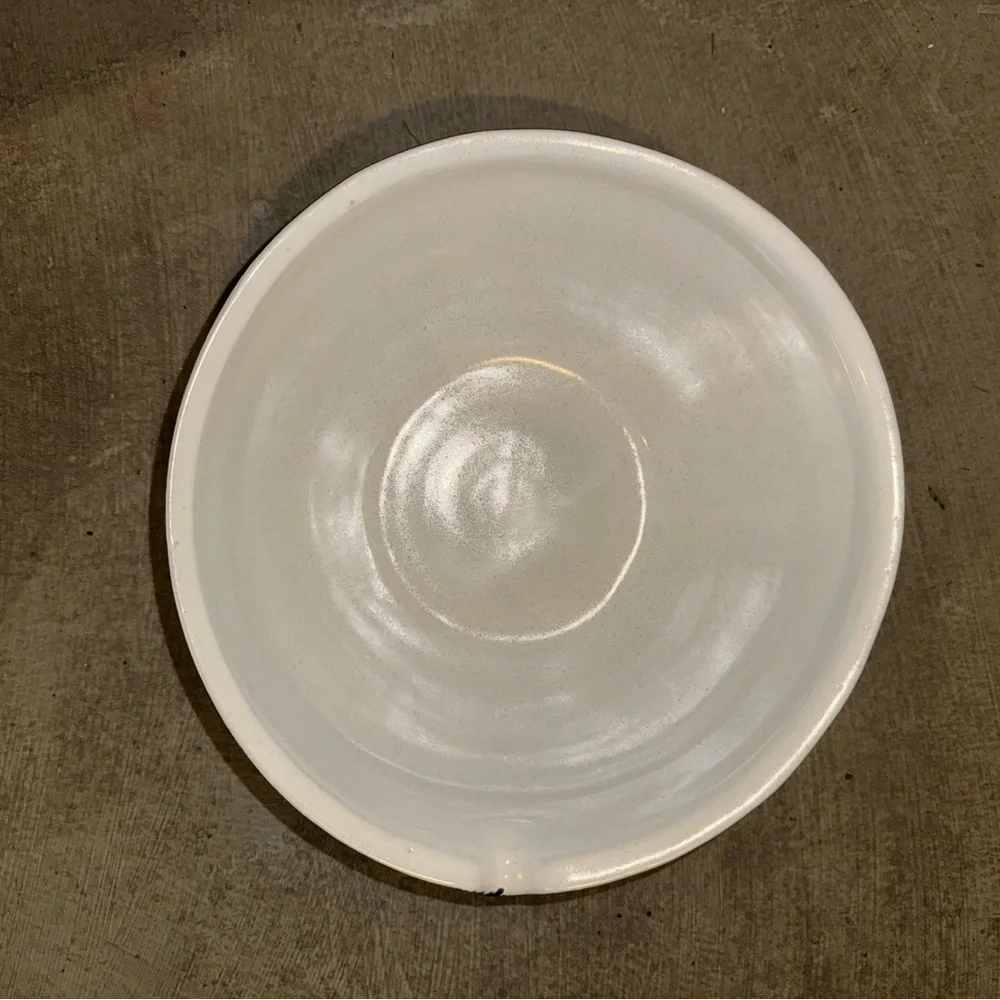 Crate&Barrel Beige Ceramic Bowl